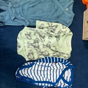 Set of three wrap onesies